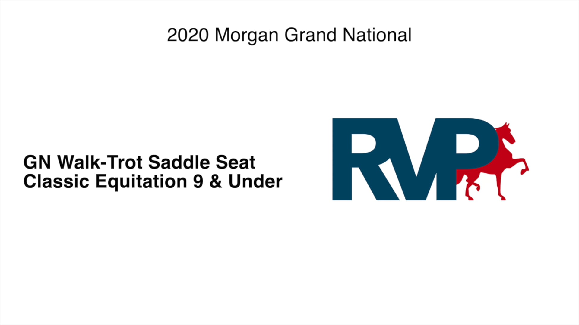 2020 MGN - Class 311 GN Walk-Trot Saddle Seat Classic Equitation 9 & Under