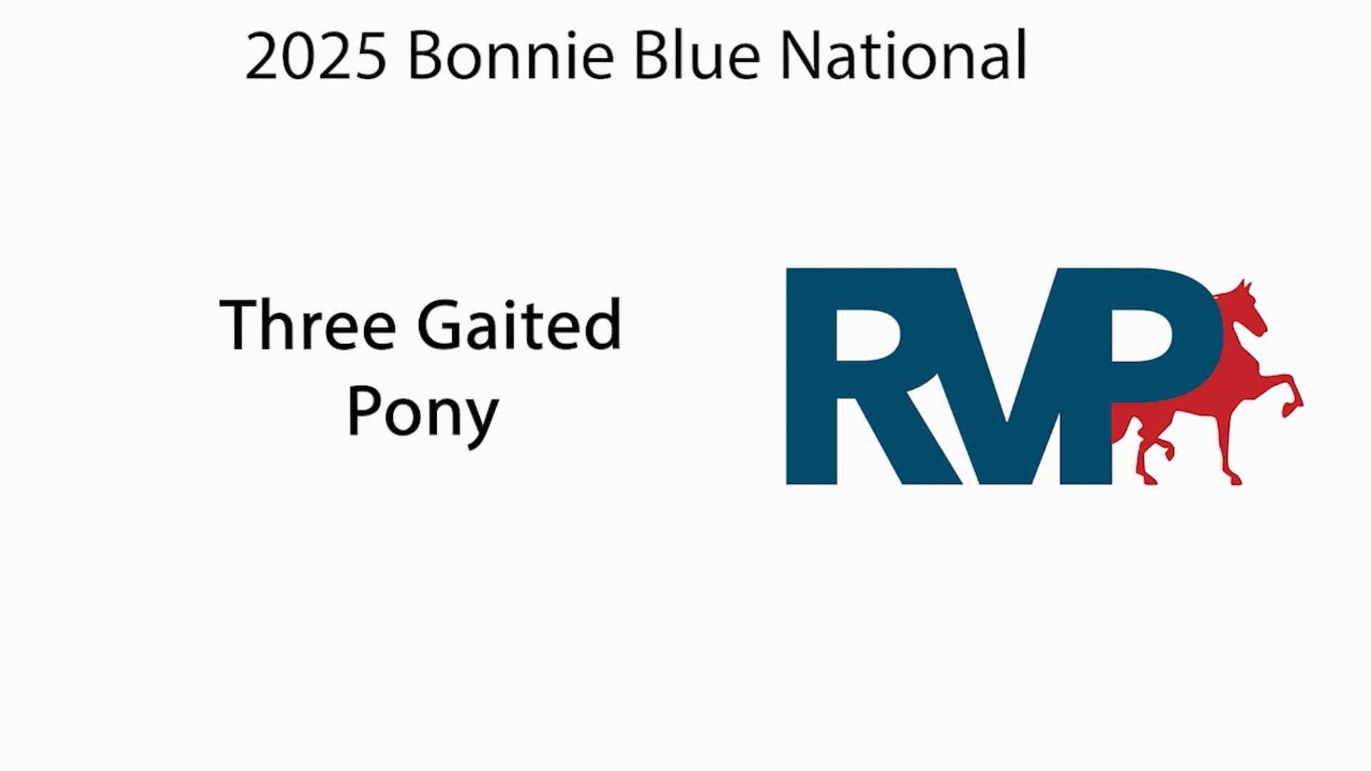 BB25 - Class 82 - Three Gaited Pony 