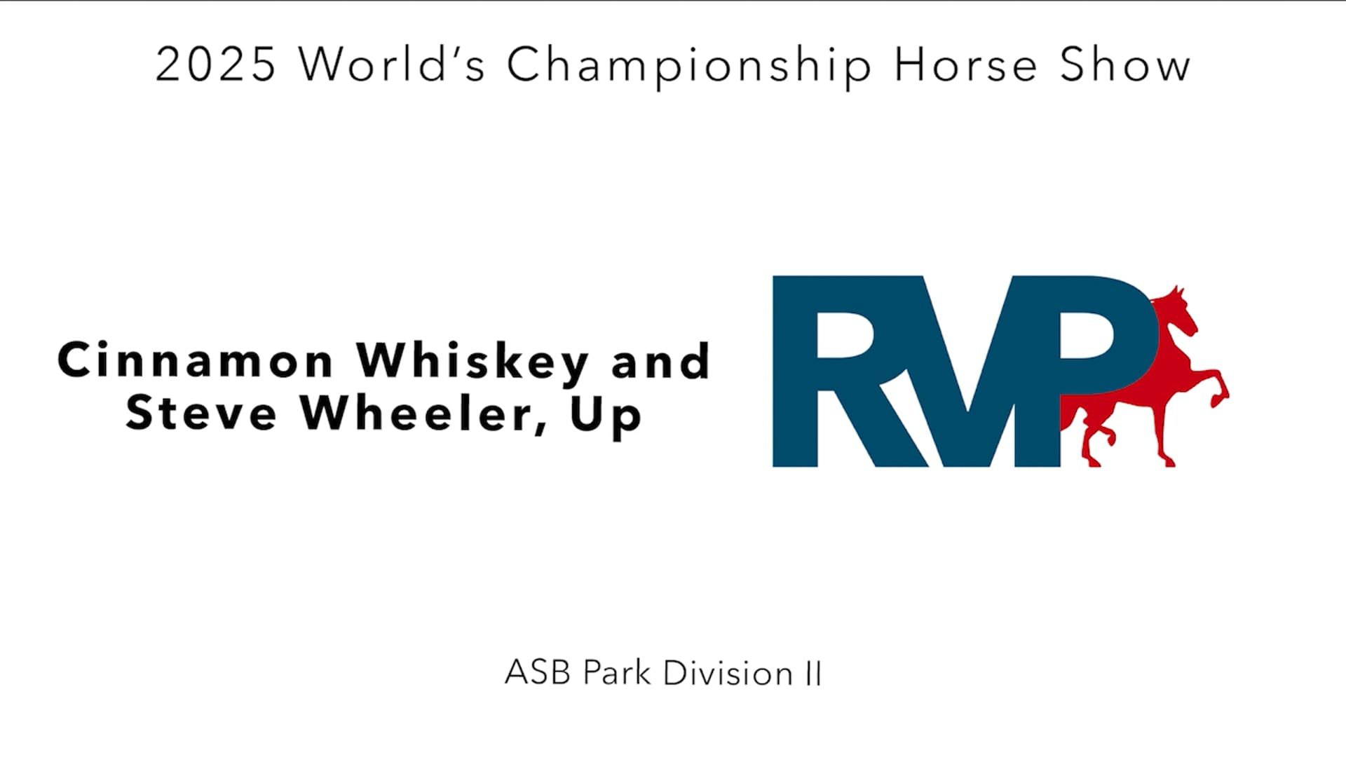 WCHS25 - Class 25 - Cinnamon Whiskey and Steve Wheeler, Up