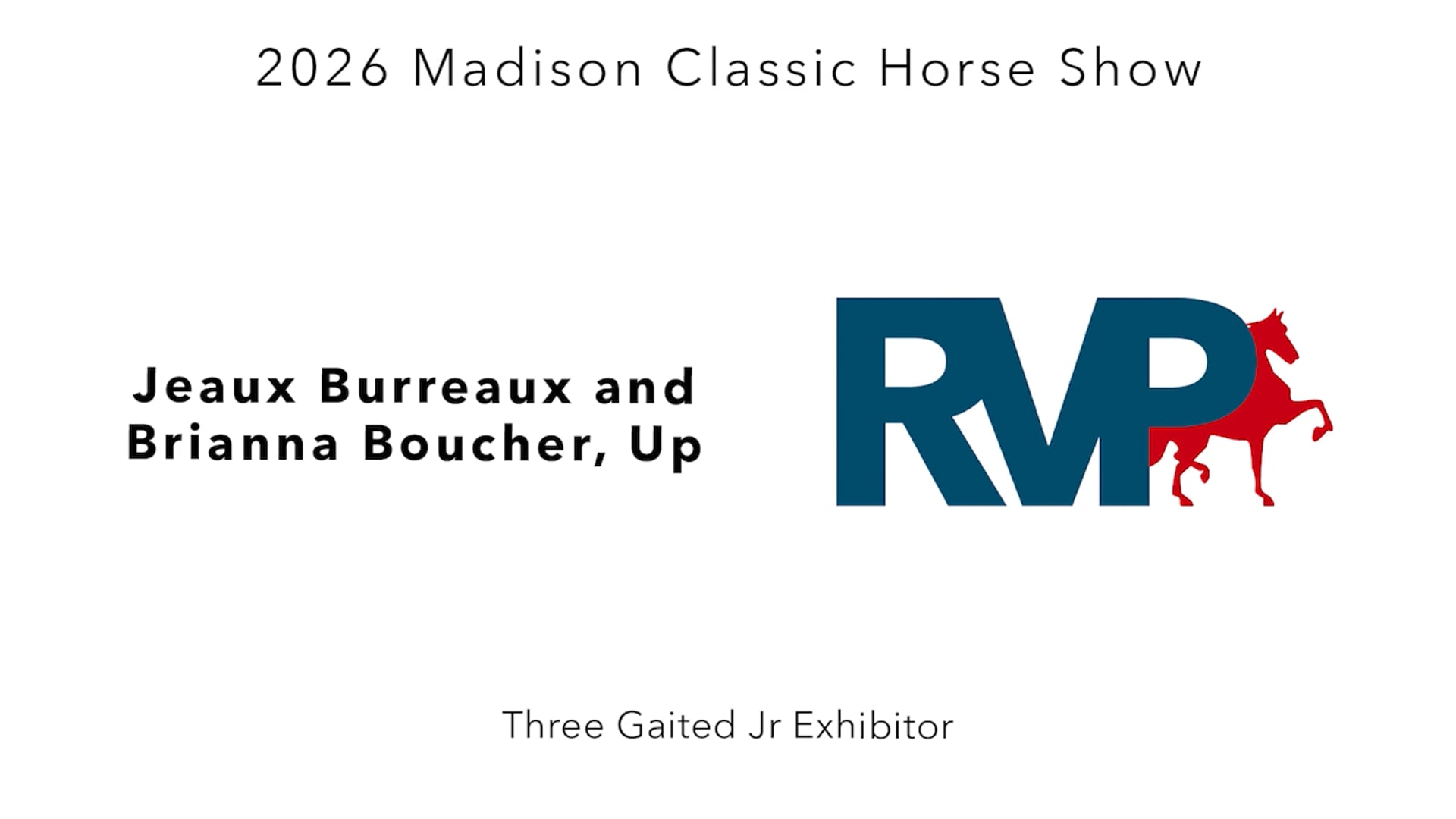 MC26 - Class 70 - Jeaux Burreaux and Brianna Boucher, Up
