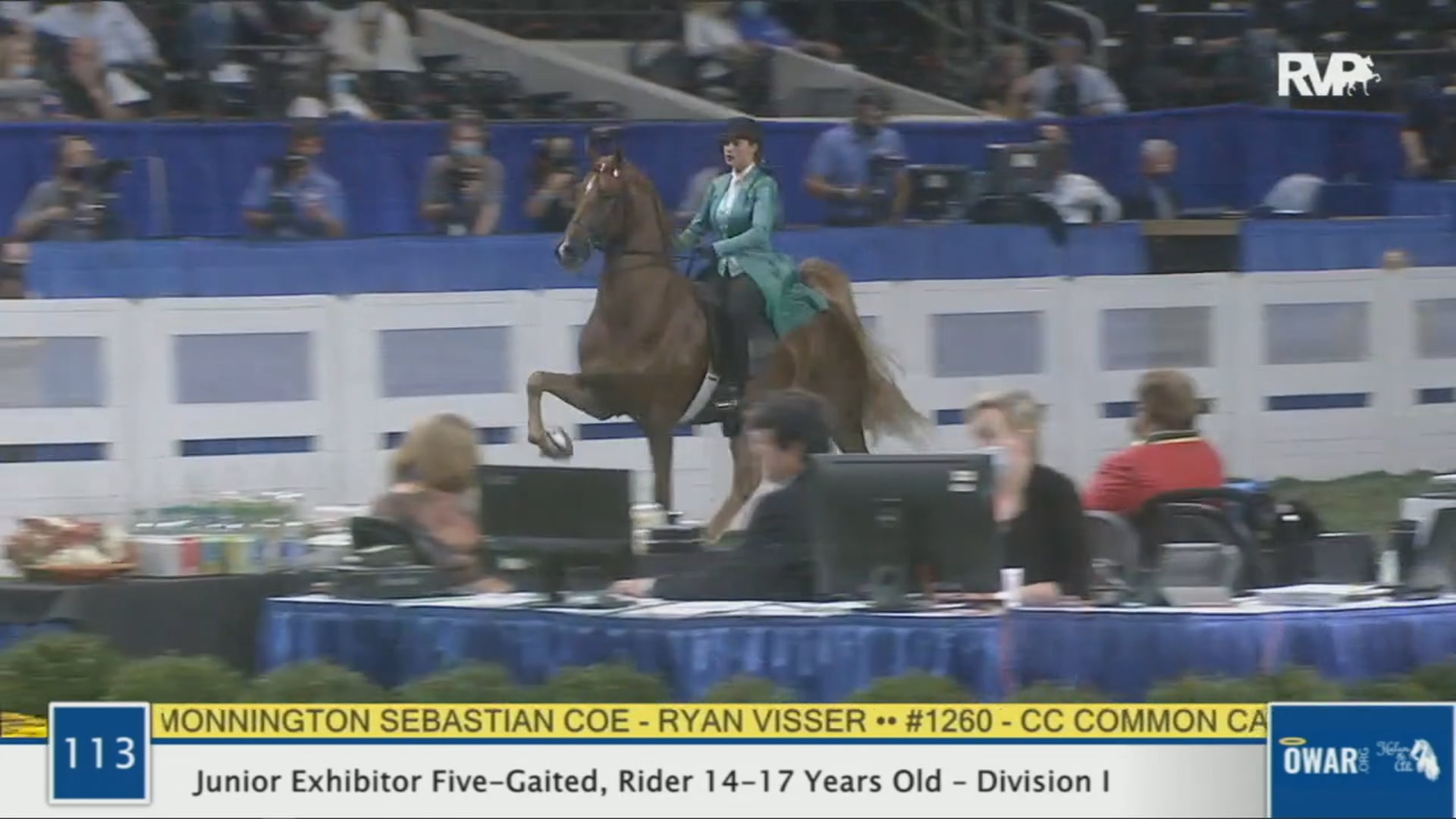 WCHS 2020 Class 113 - Junior Exhibitor Five-Gaited, Rider 14-17 Years Old - Division I