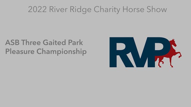 RR22 - Class 152 -  ASB Three Gaited ...