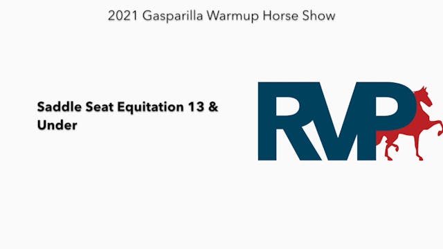 GASP21 - Class 27 - Saddle Seat Equit...