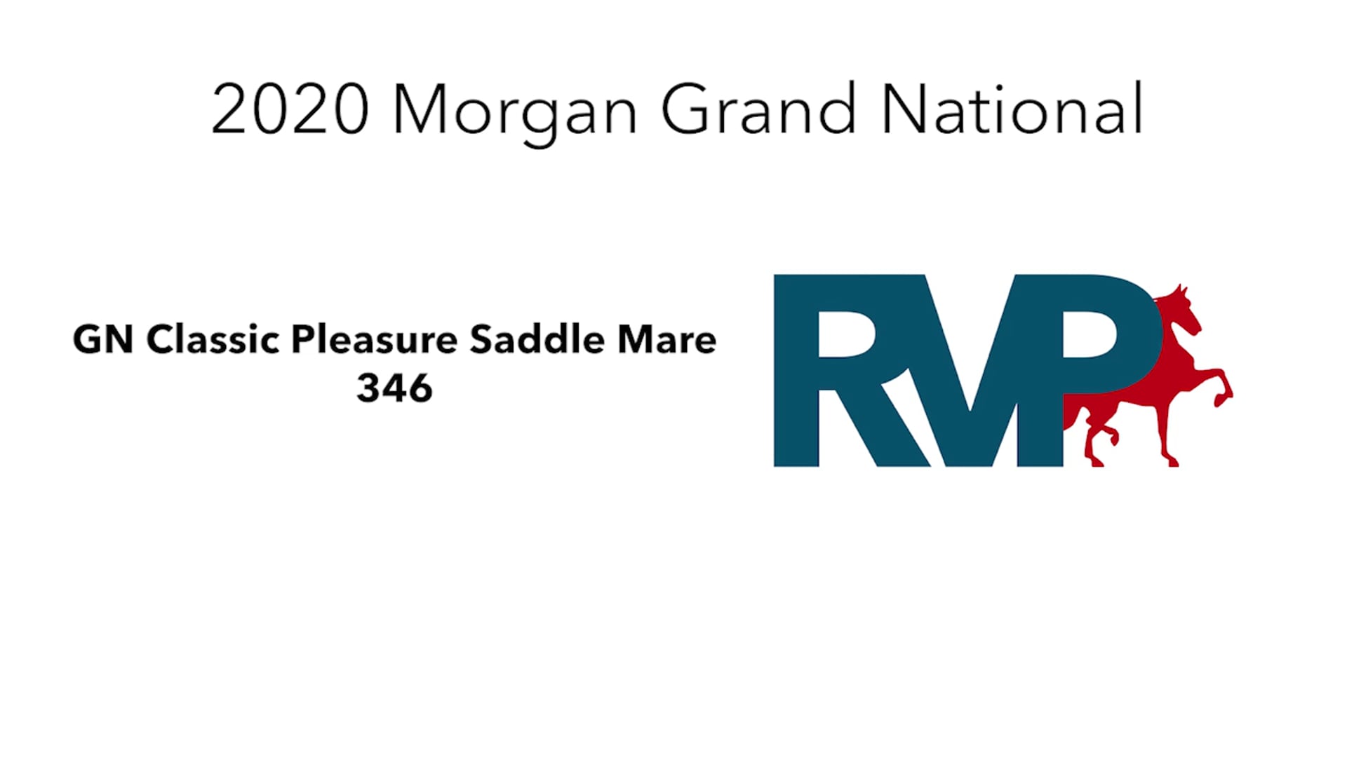 2020 MGN - 346 GN Classic Pleasure Mare