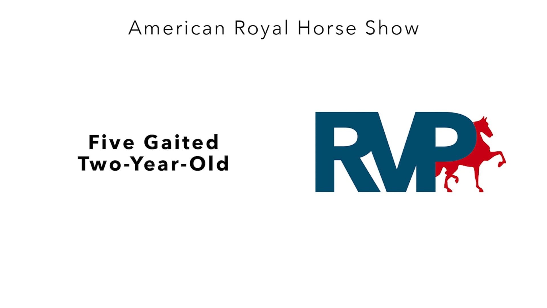AR24 - Class 50 - Five Gaited Two-Year-Old