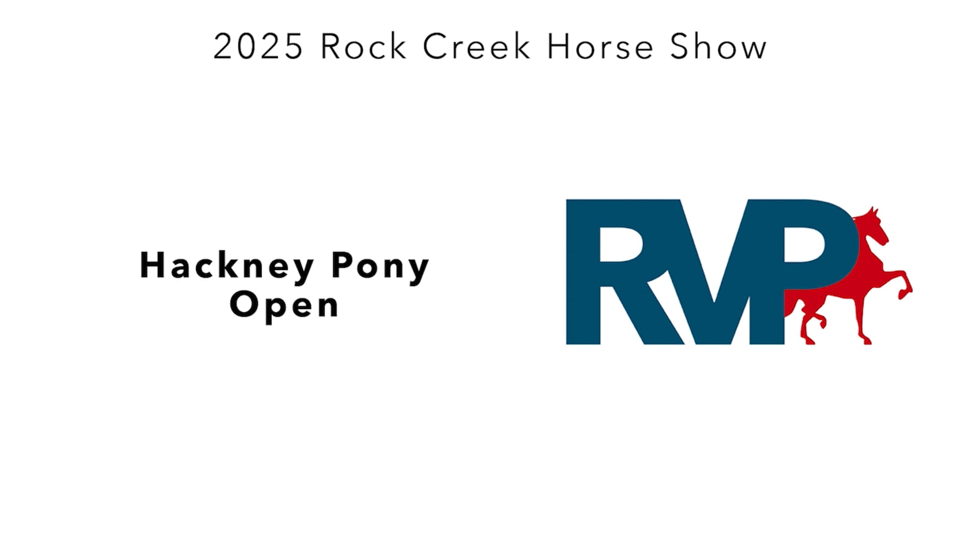 RC25 - Class 3 - Hackney Pony Open