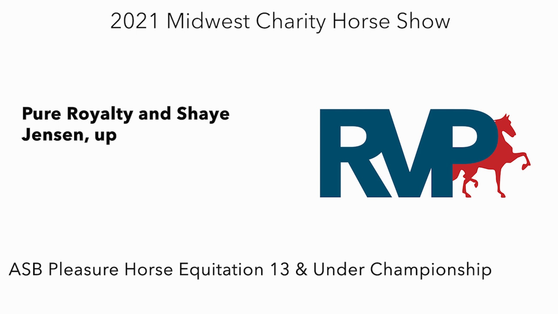 MW21 - Class 175 - Pure Royalty and Shaye Jensen, up