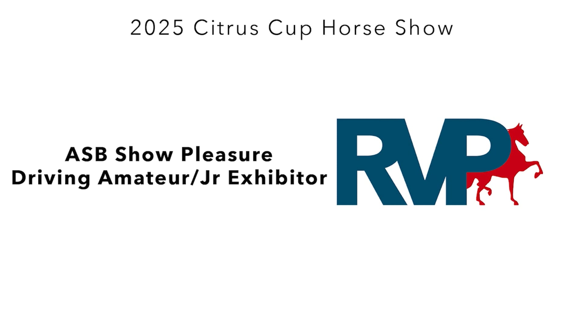 CC25 - Class 106 - ASB Show Pleasure Driving Amateur-Jr Exhibitor