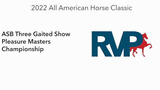 AAC22 - Class 139.1 -  ASB Three Gait...