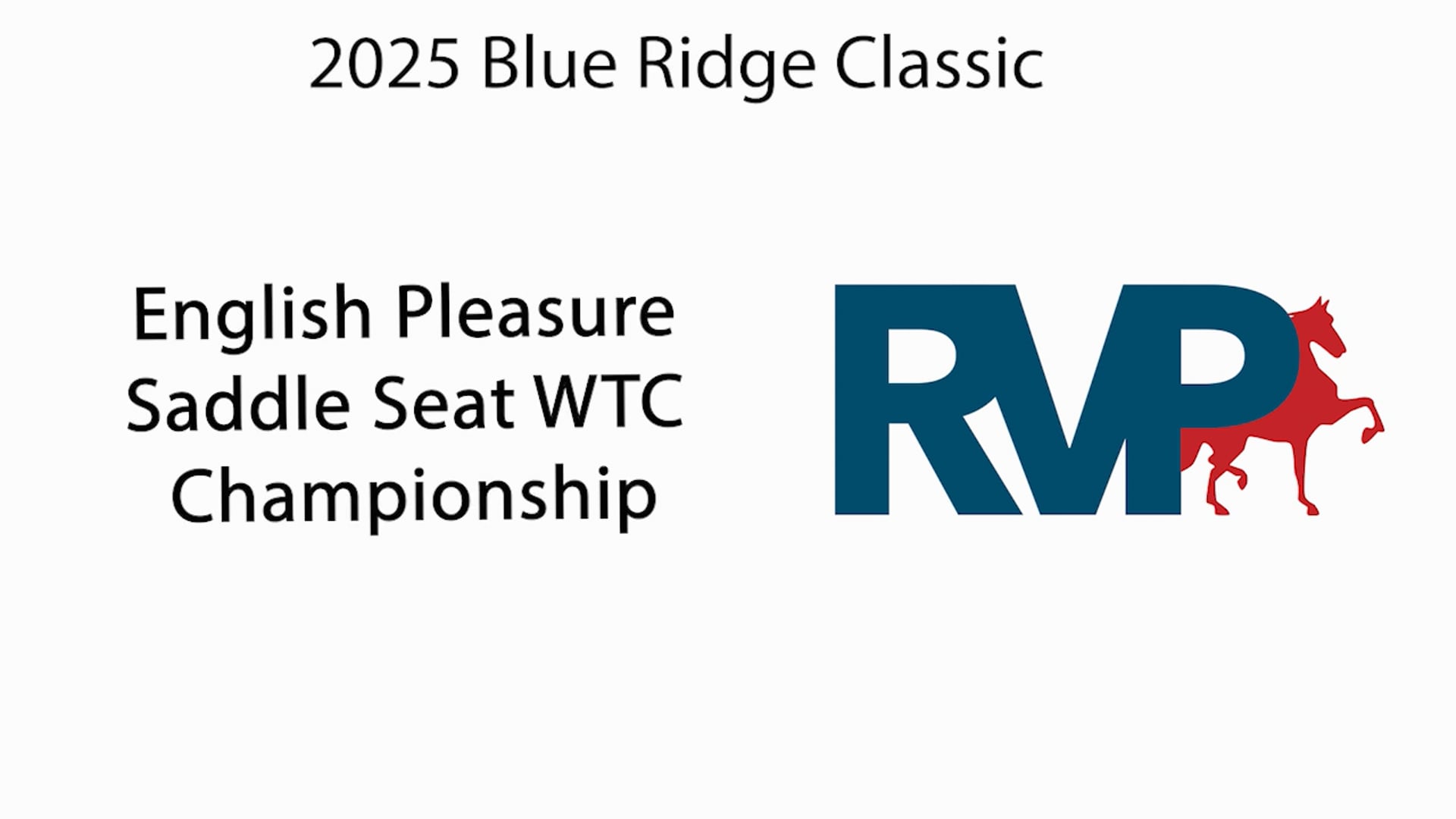 BRC25 - Class 184 - English Pleasure Saddle Seat WTC Championship