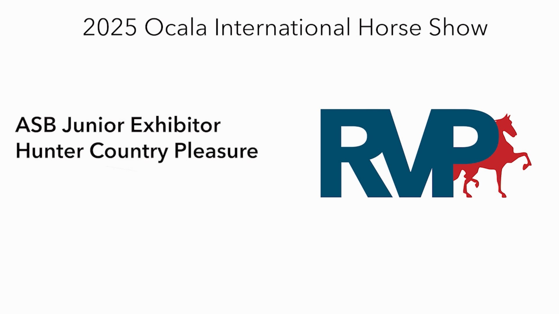 OI25 - Class 115 - ASB Junior Exhibitor Hunter Country Pleasure