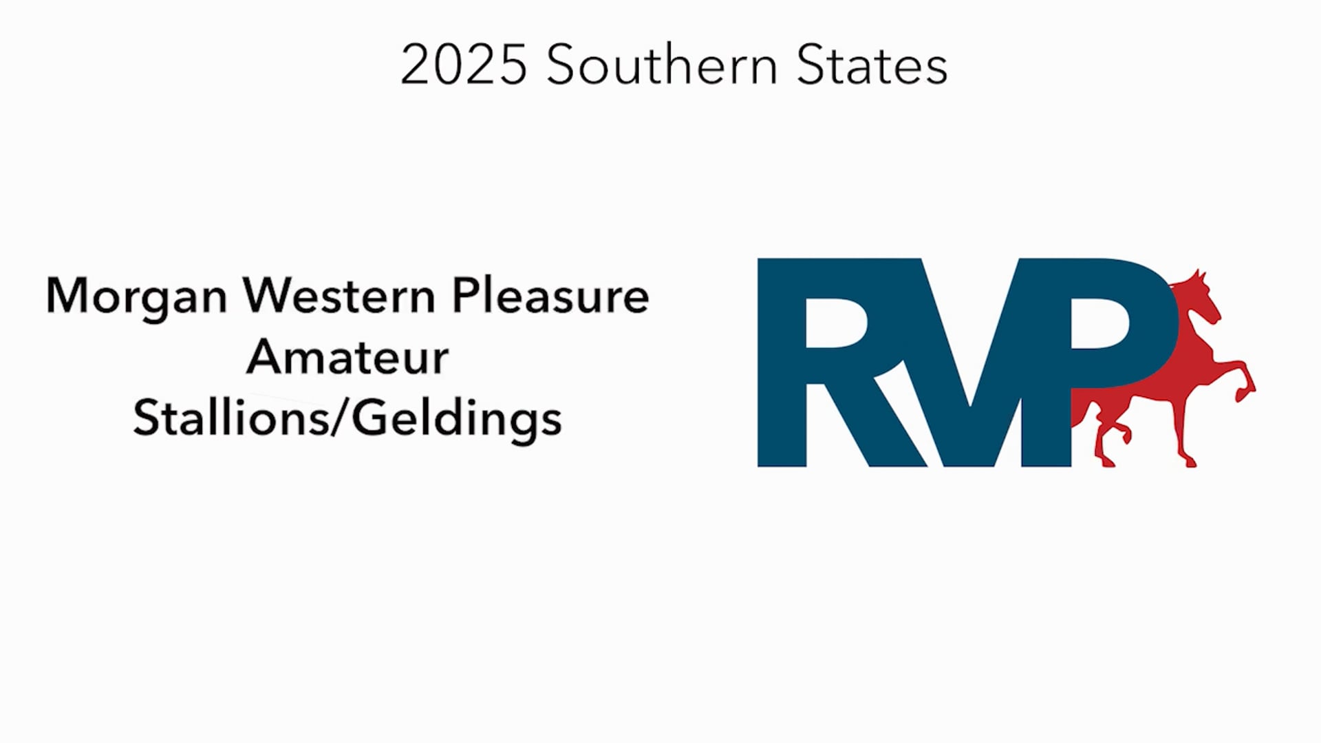 SS25 - Class 87 -  Morgan Western Pleasure Amateur Stallions:Geldings