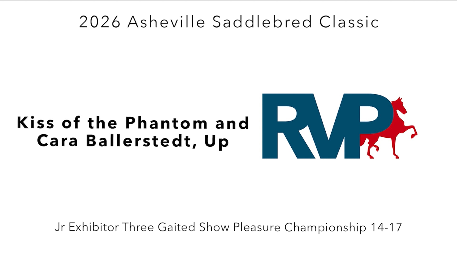 ASC26 - Class 149.1 - Kiss of the Phantom and Cara Ballerstedt, Up