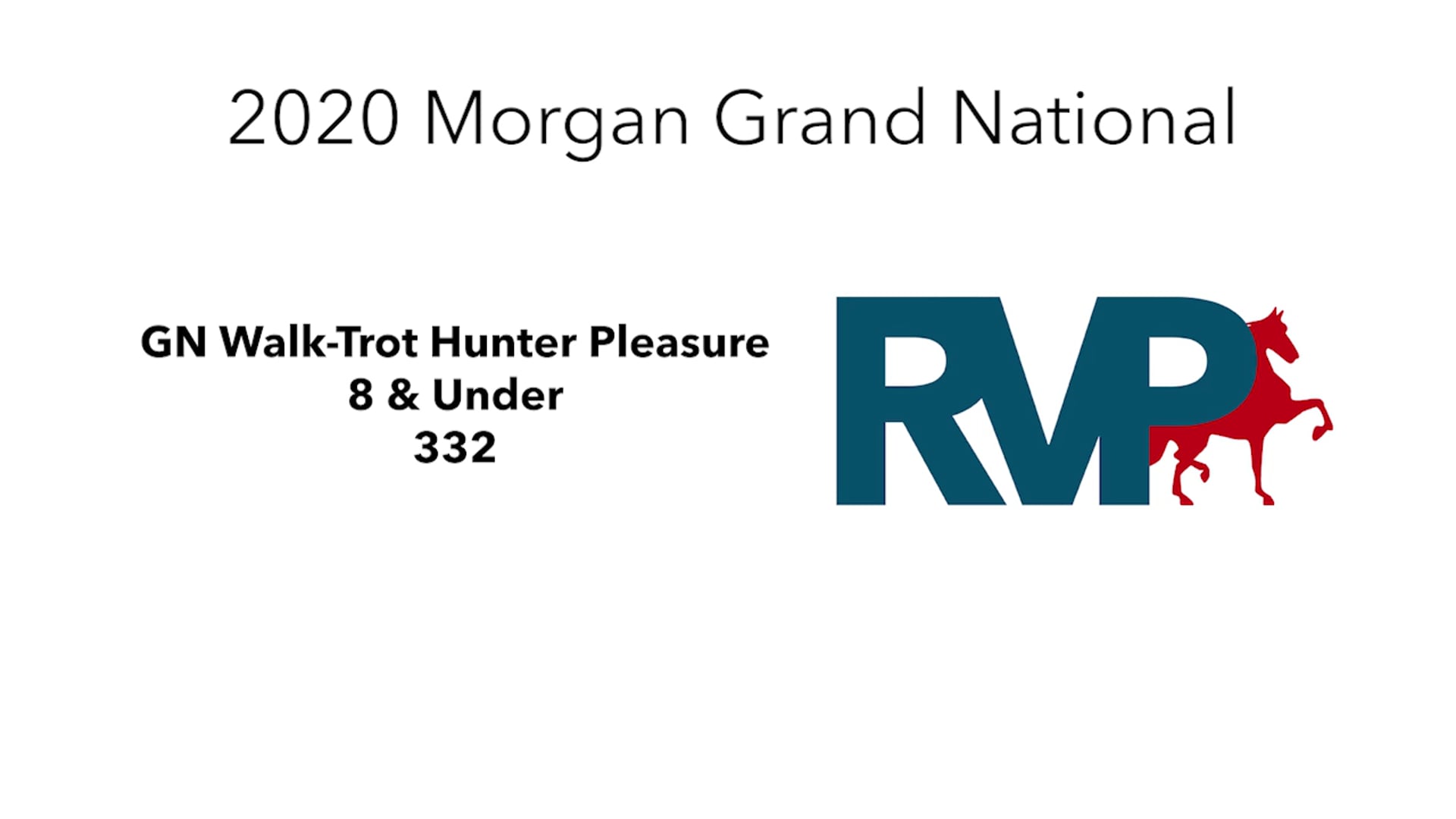 2020 MGN - 332 GN Walk-Trot Hunter Pleasure 8 & Under