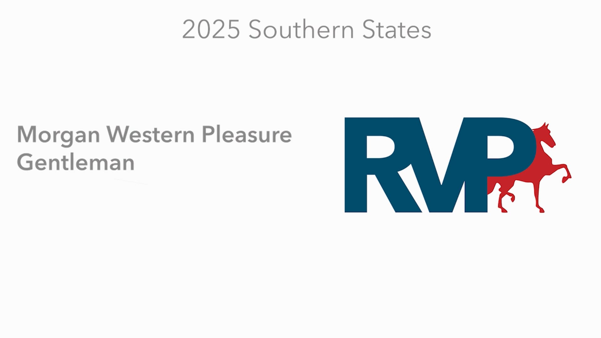 SS25 - Class 23 - Morgan Western Pleasure Gentleman