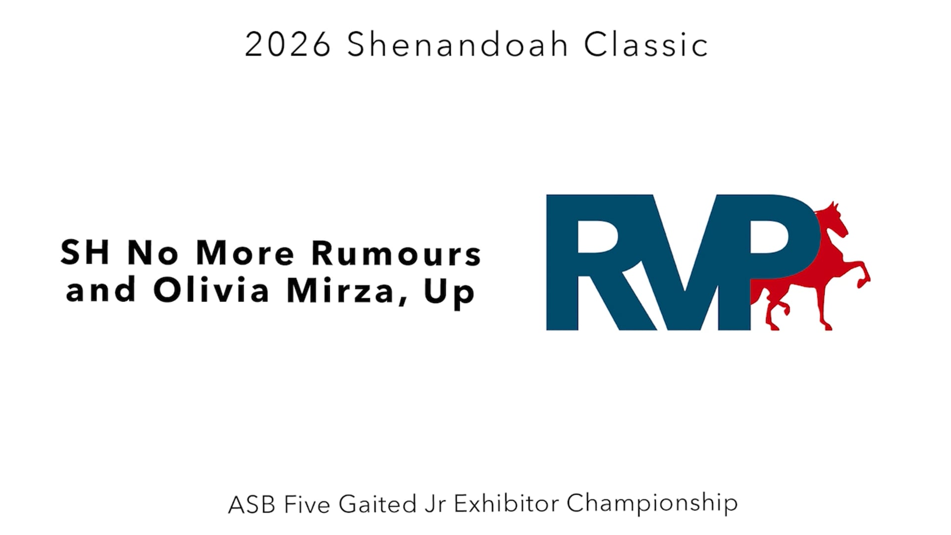 SC26 - Class 91 - SH No More Rumours and Olivia Mirza, Up