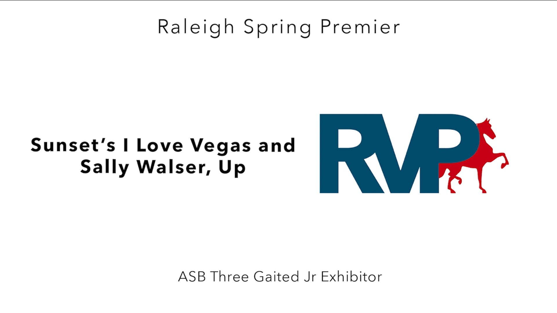 RSP25 - Class 61 - Sunset's I Love Vegas and Sally Walser, Up