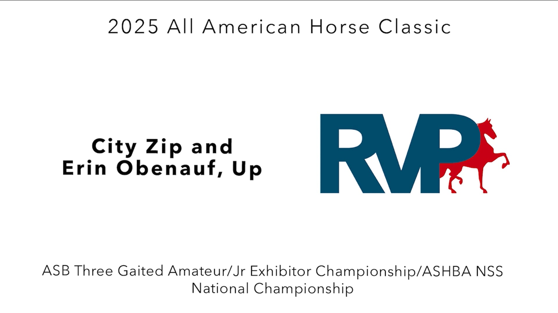 AAC25 - Class 156 - City Zip and Erin Obenauf, Up