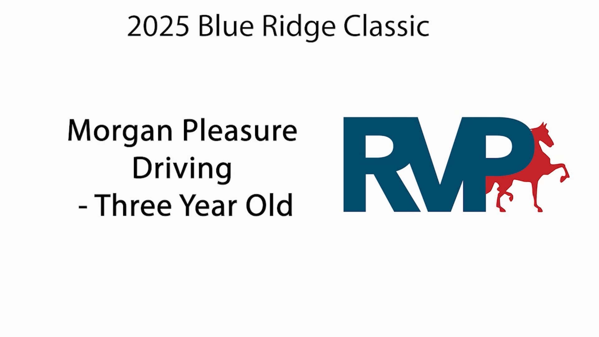 BRC25 - Class 49 - Morgan Pleasure Driving -Three Year Old