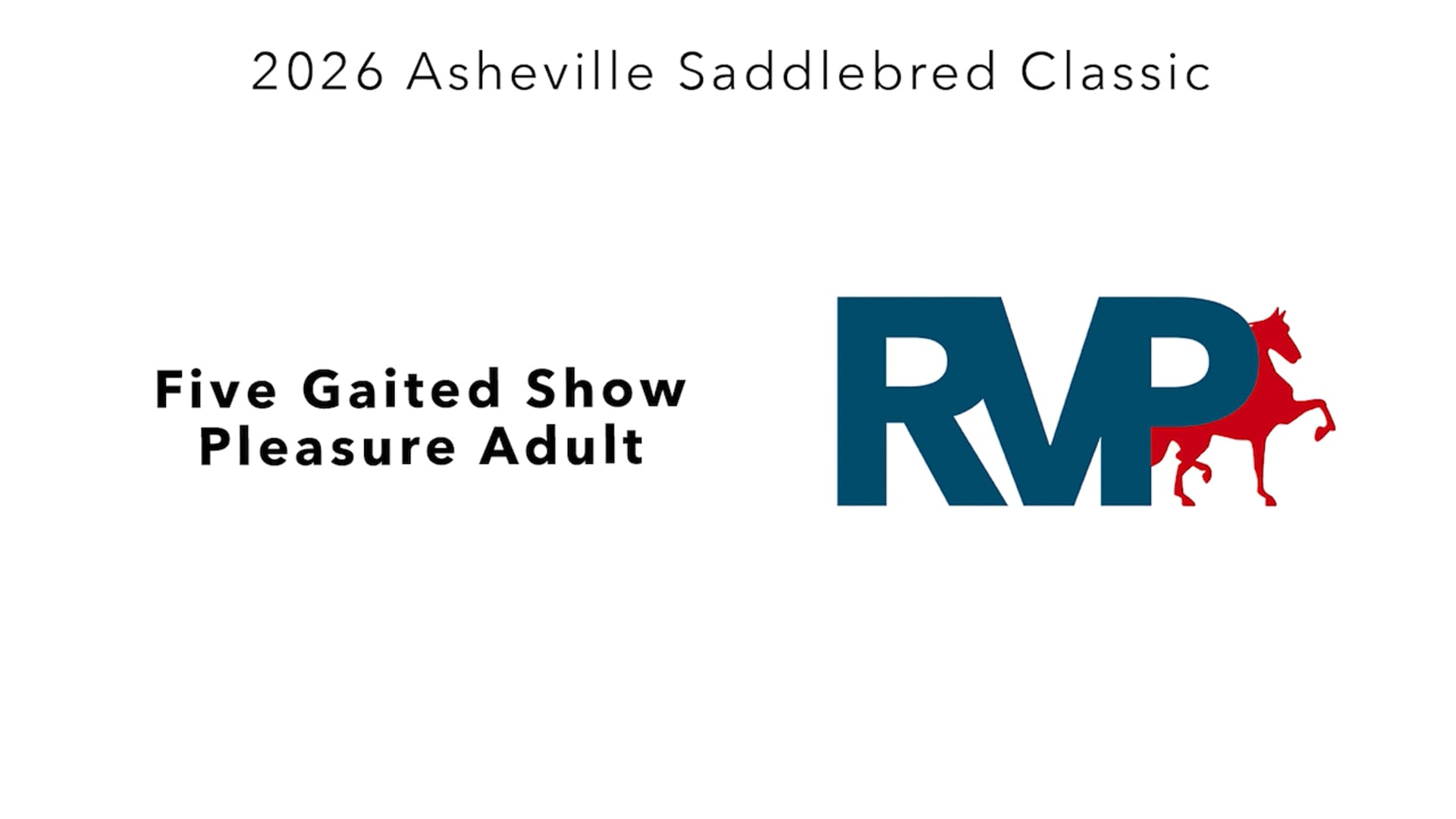 ASC26 - Class 76 - Five Gaited Show Pleasure Adult
