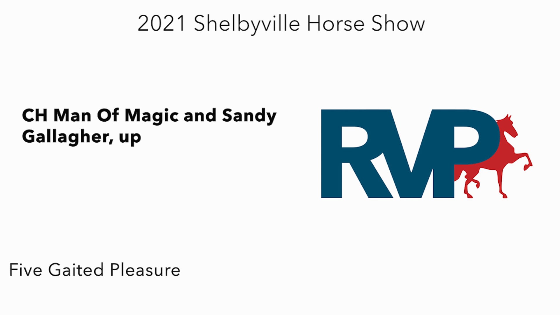 SHS21 - Class 20 - CH Man Of Magic and Sandy Gallagher, up