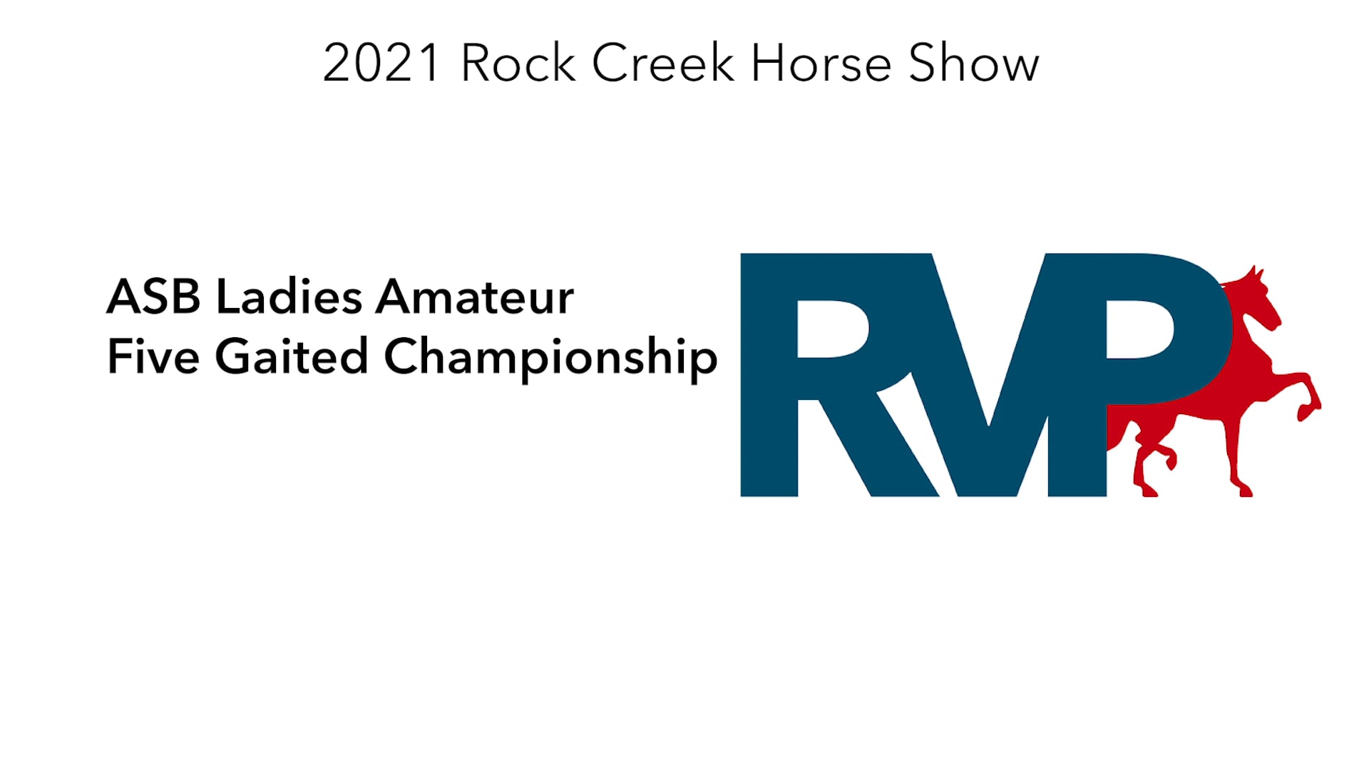 RC21 - Class 81 - ASB Ladies Amateur  Five Gaited Championship
