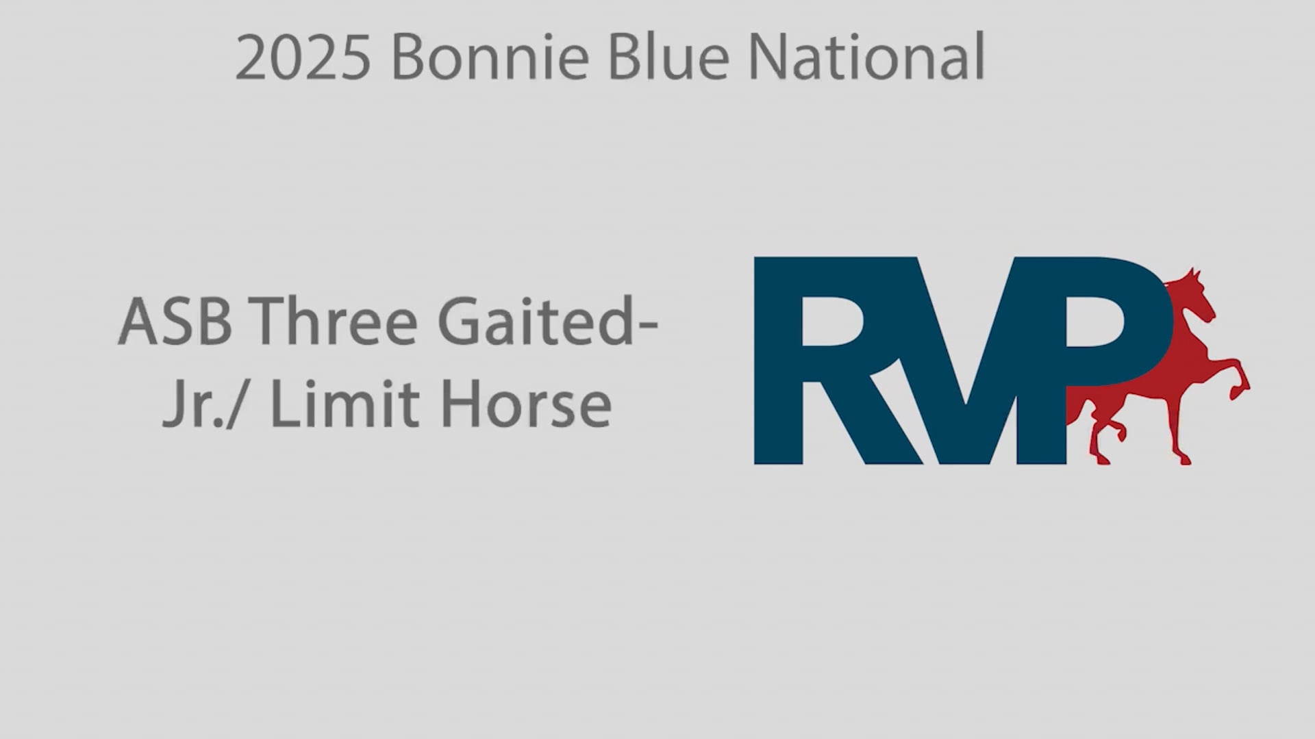 BB25 - Class 32 ASB Three Gaited- Jr. Limit Horse