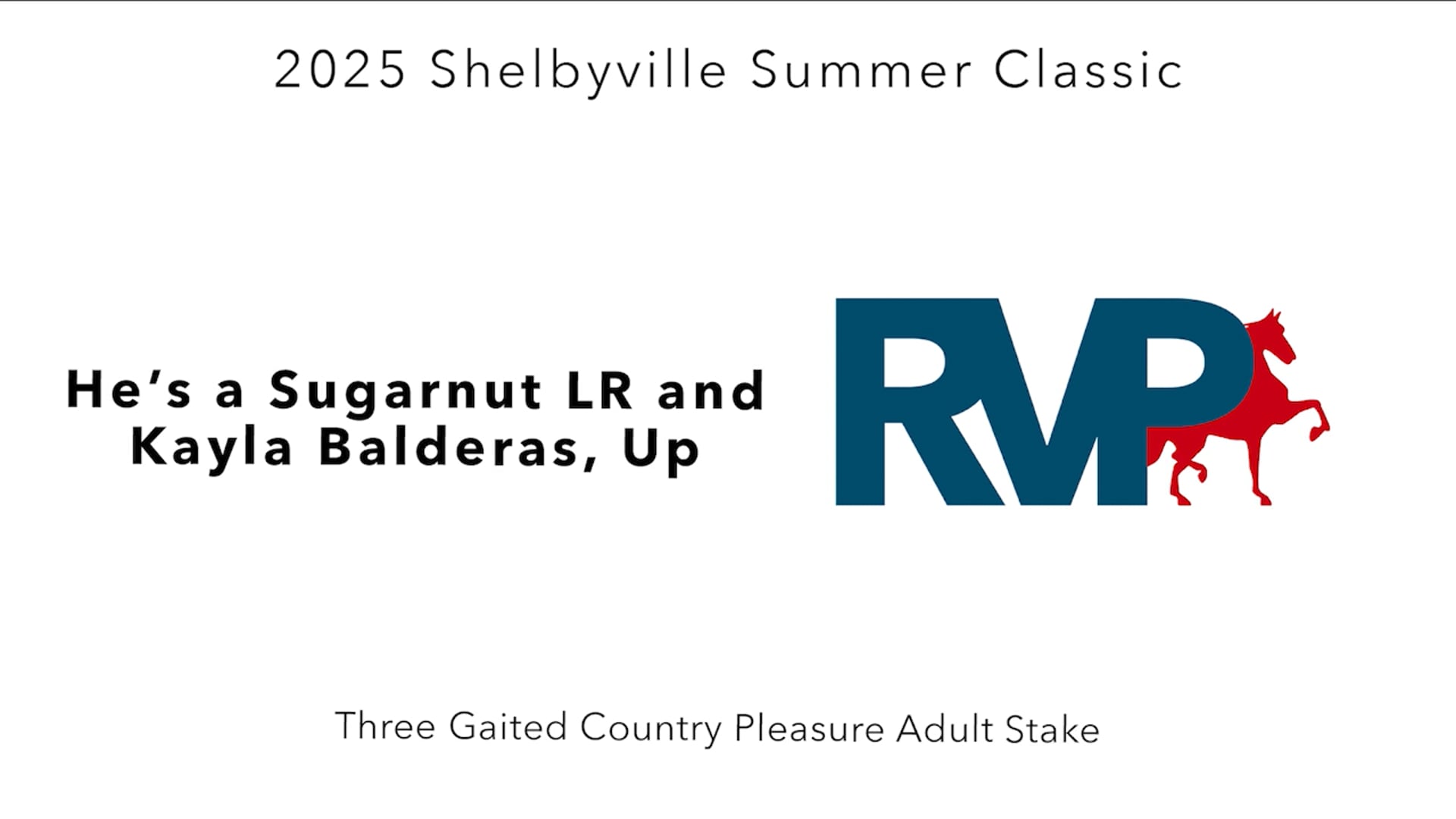 SSC25 - Class 63 - He's a Sugarnut LR and Kayla Balderas, Up