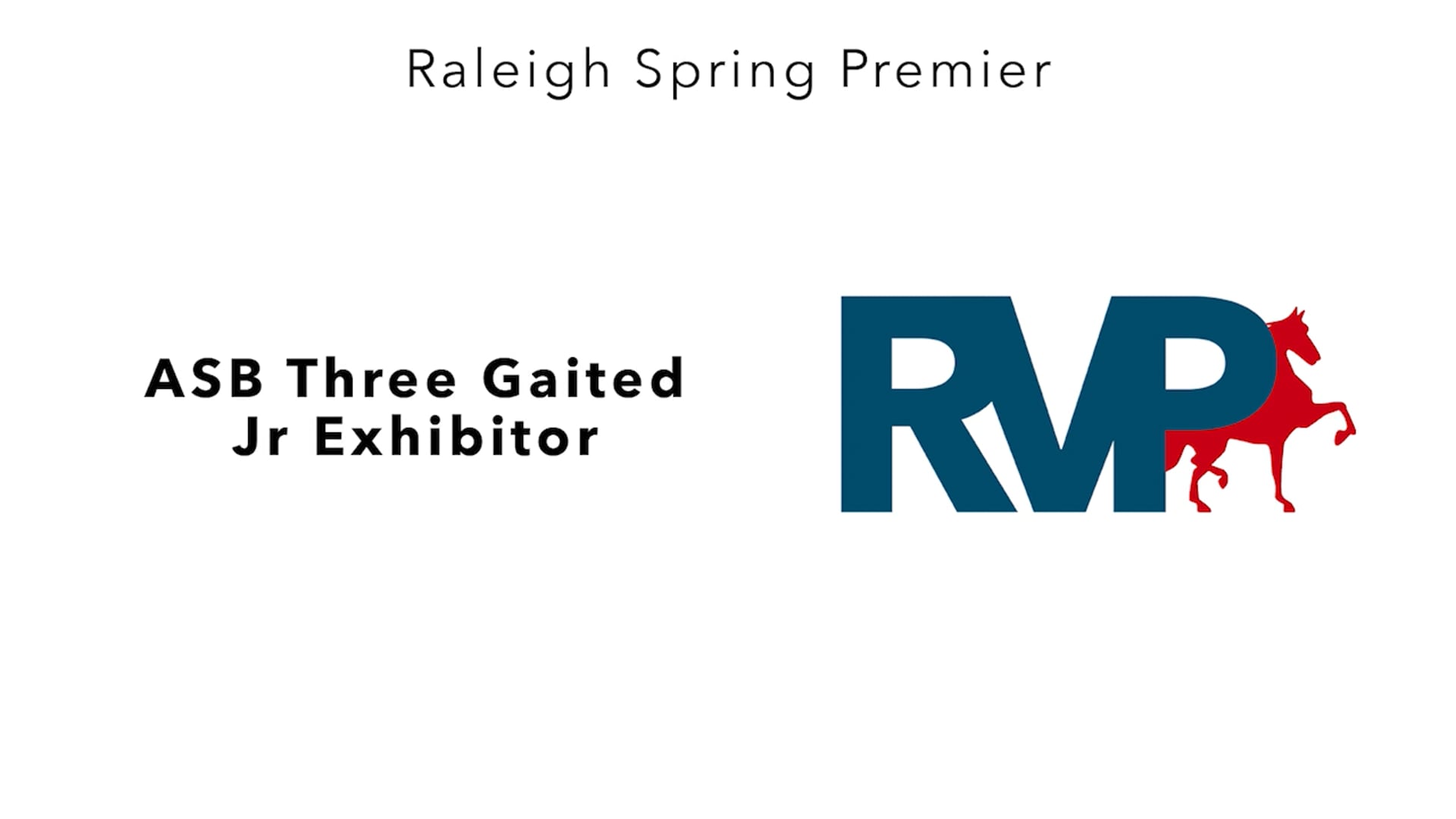 RSP25 - Class 61 - ASB Three Gaited Jr Exhibitor