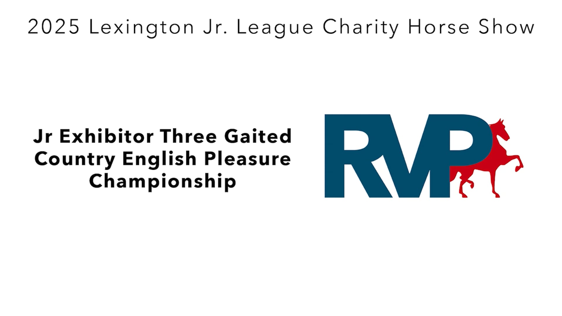 LJL25 - Class 101 - Jr Exhibitor Three Gaited Country English Pleasure Championship