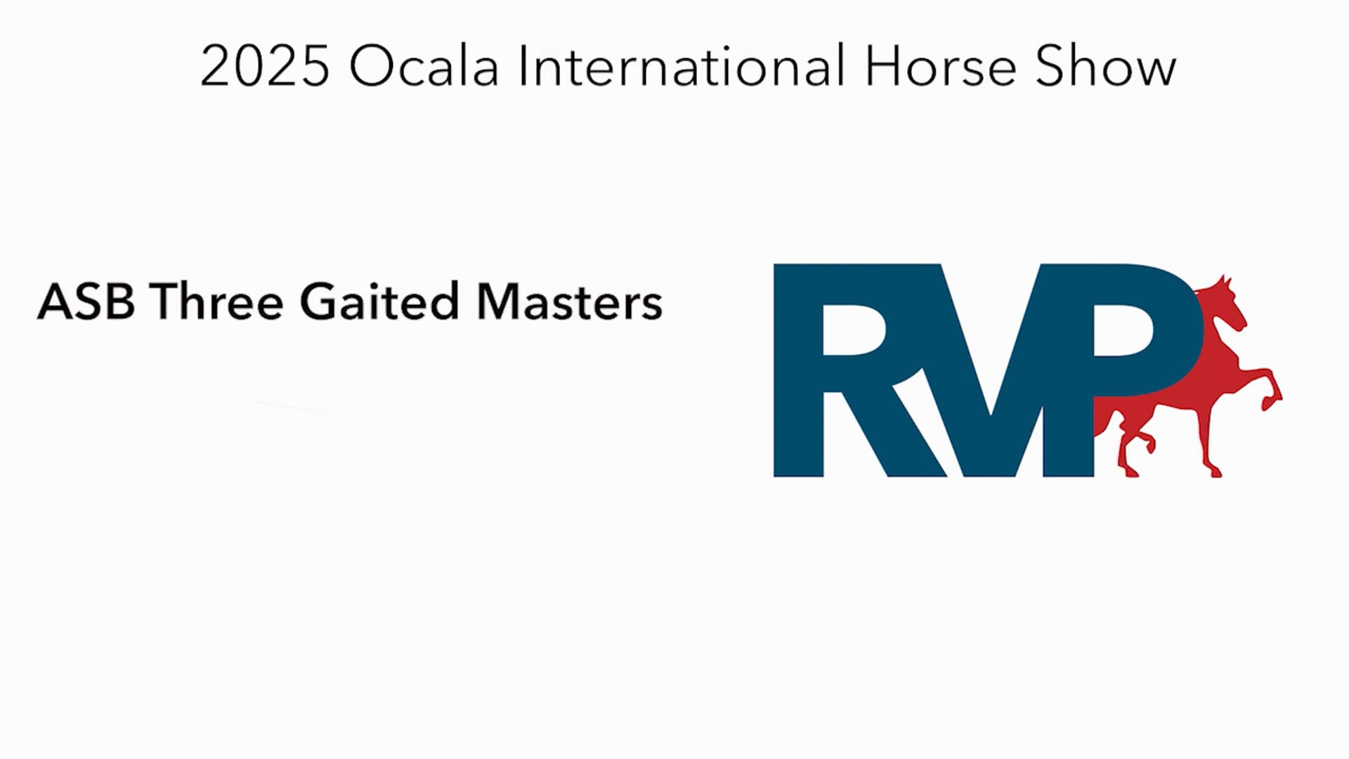 OI25 - Class 68 - ASB Three Gaited Masters