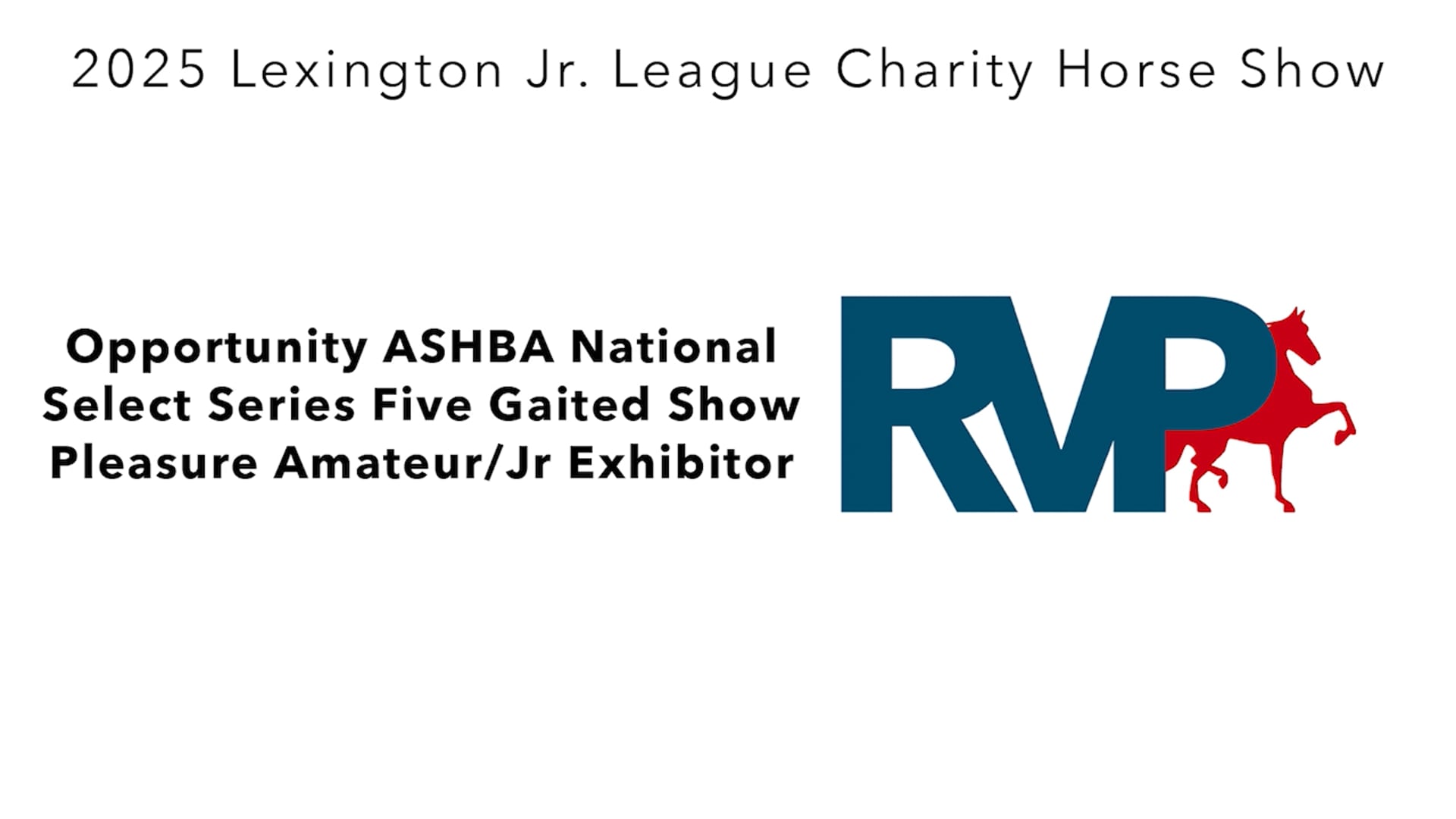 LJL25 - Class 99 - Opportunity ASHBA National Select Series Five Gaited Show Pleasure Amateur-Jr Exhibitor