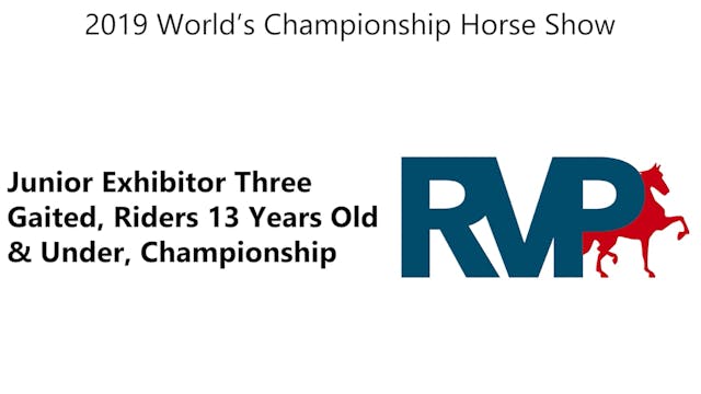 WCHS19 - Class 201 - Junior Exhibitor...