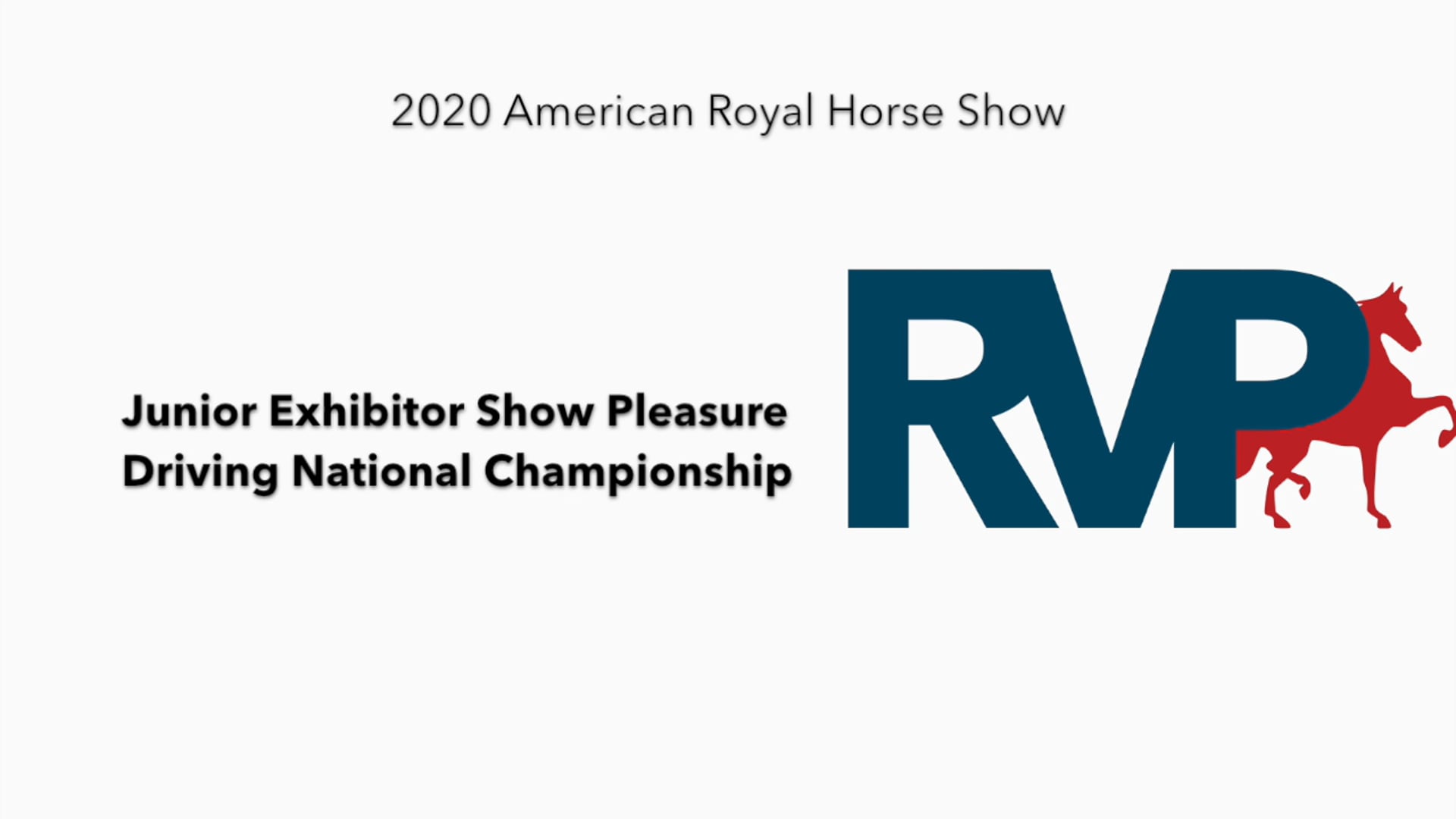 2020 AR - Class 163 Junior Exhibitor Show Pleasure Driving National Championship