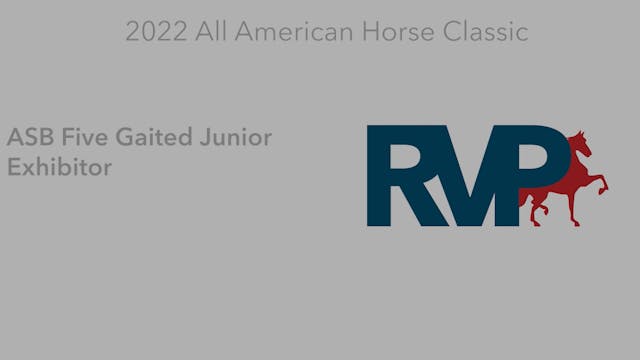 AAC22 - Class 79 -  ASB Five Gaited J...