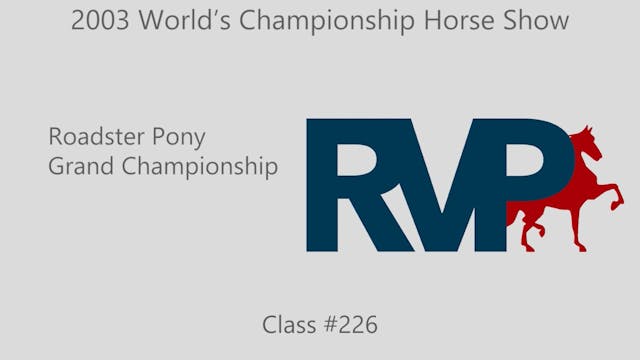 WCHS 2003 - Roadster Pony Grand Champ...