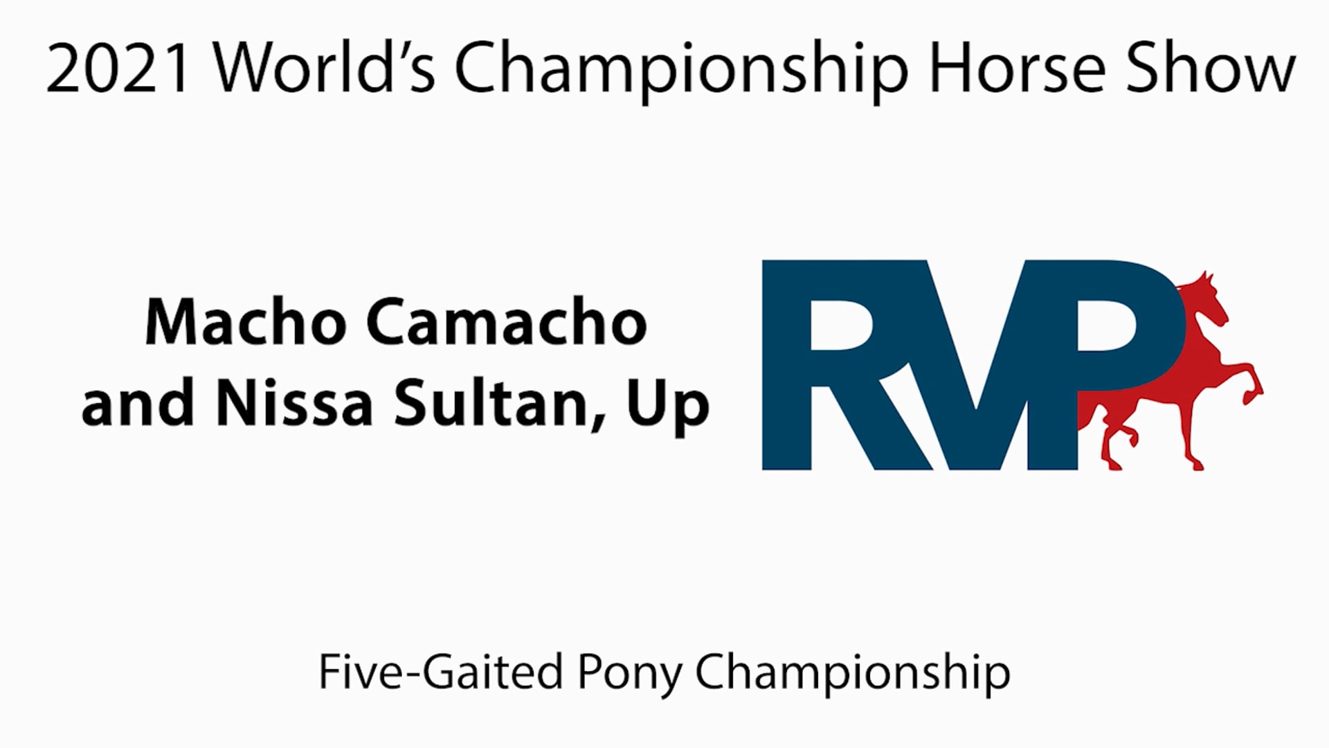 WCHS21 - Class 193 - Macho Camacho and Nissa Sultan, Up