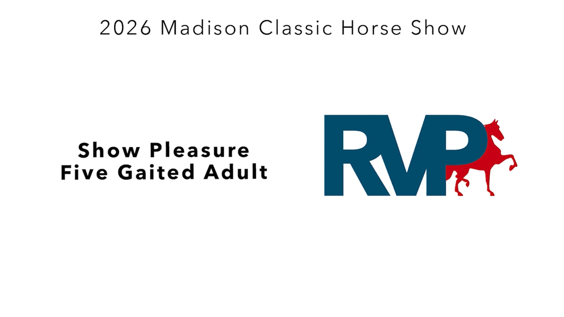 MC26 - Class 81 - Show Pleasure Five Gaited Adult