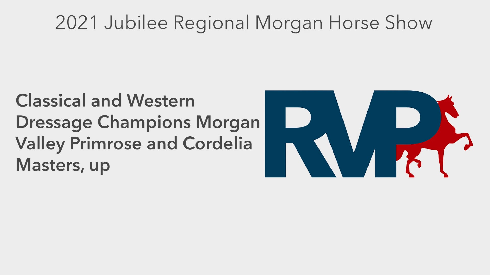 MJ21 - Classical and Western Dressage Champions Morgan Valley Primrose and Cordelia Masters, up