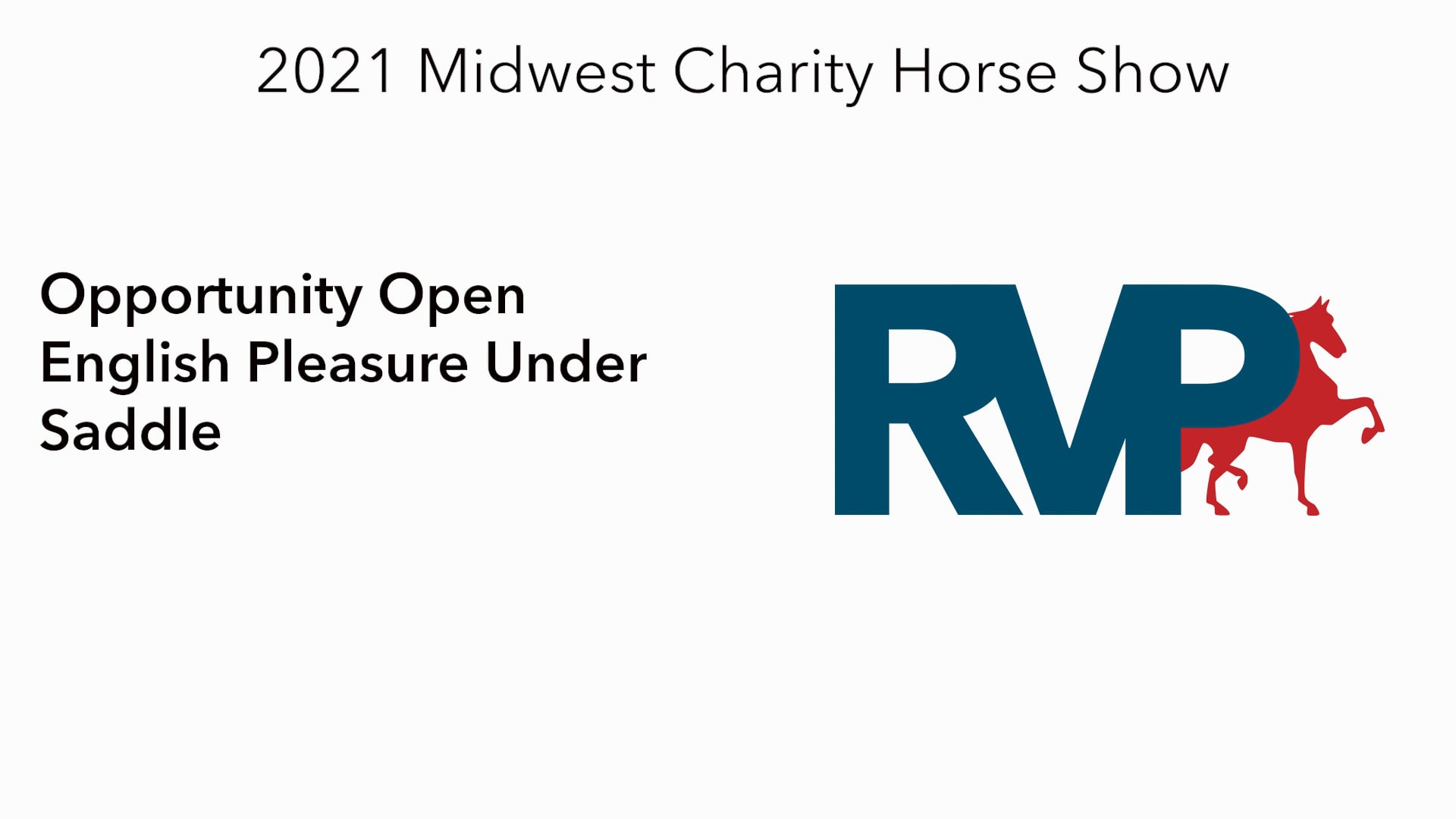 MW21 - Class 47 - Opportunity Open English Pleasure Under Saddle