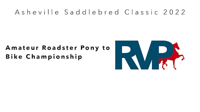 ASC22- Class 130- Amateur Roadster Pony to Bike Championship