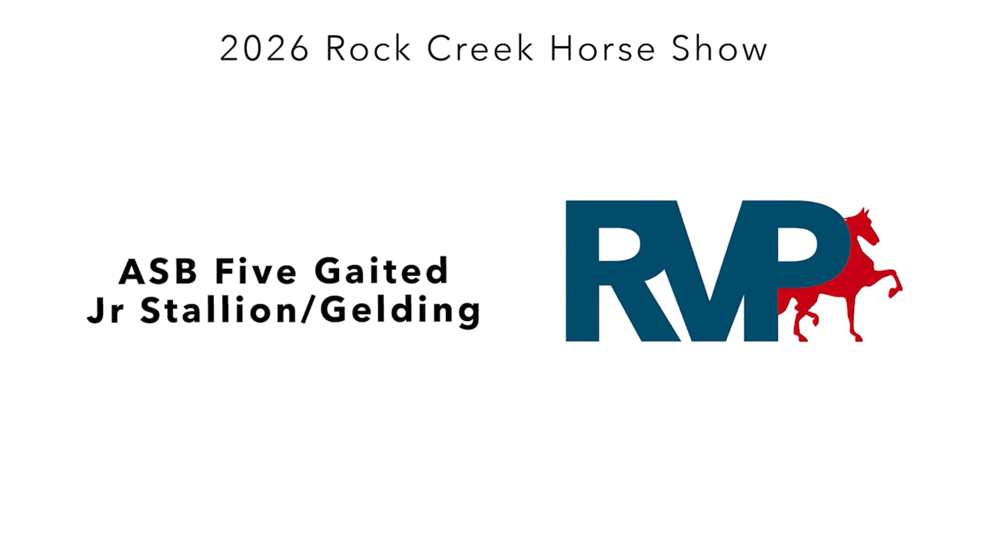 RC26 - Class 69 - ASB Five Gaited Jr Stallion-Gelding