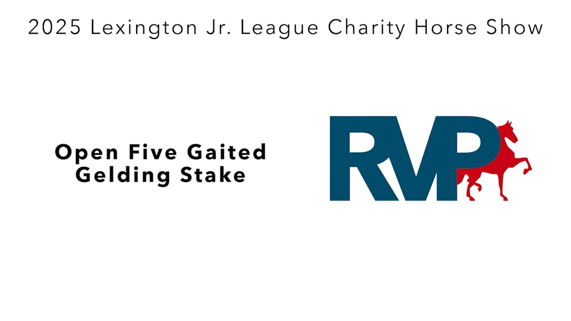 LJL25 - Class 28 - Open Five Gaited Gelding Stake