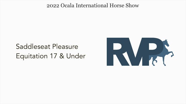 OIHS - Class 70 - Saddleseat Pleasure...