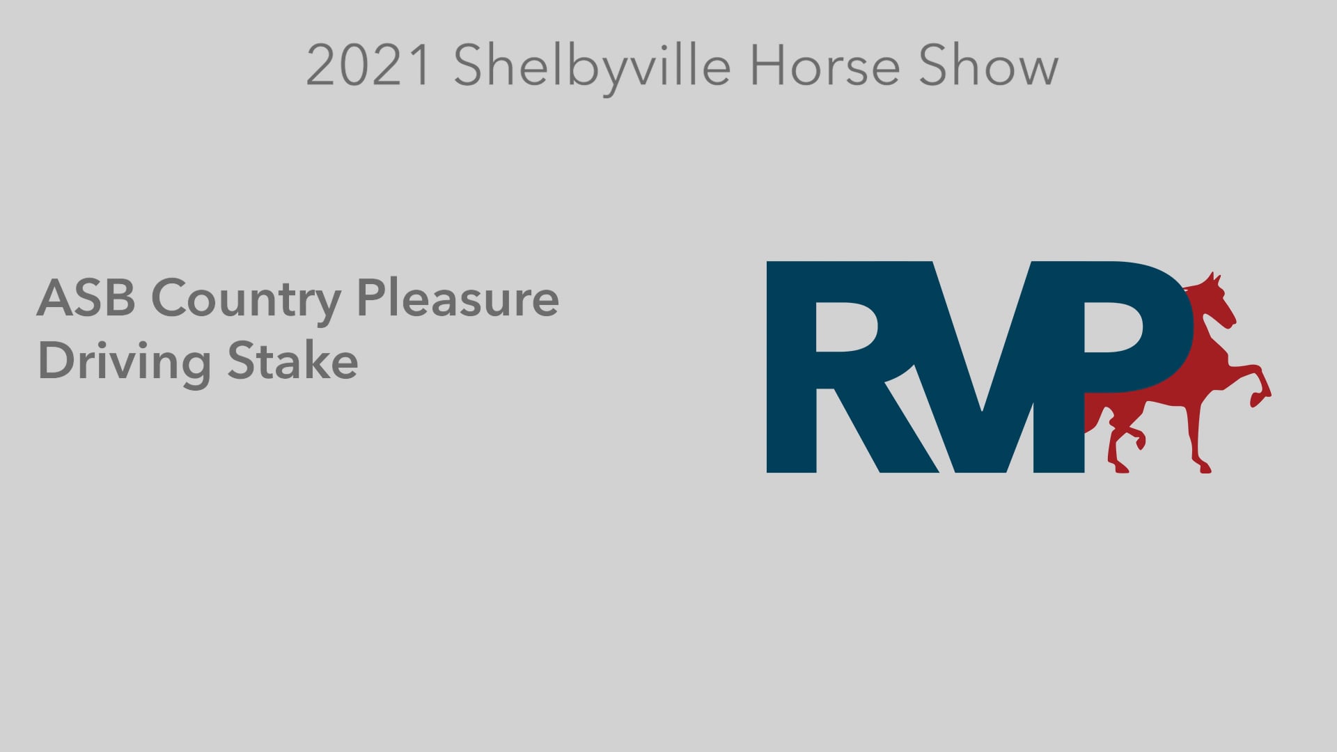 SHS21 - Class 50 -  ASB Country Pleasure Driving Stake