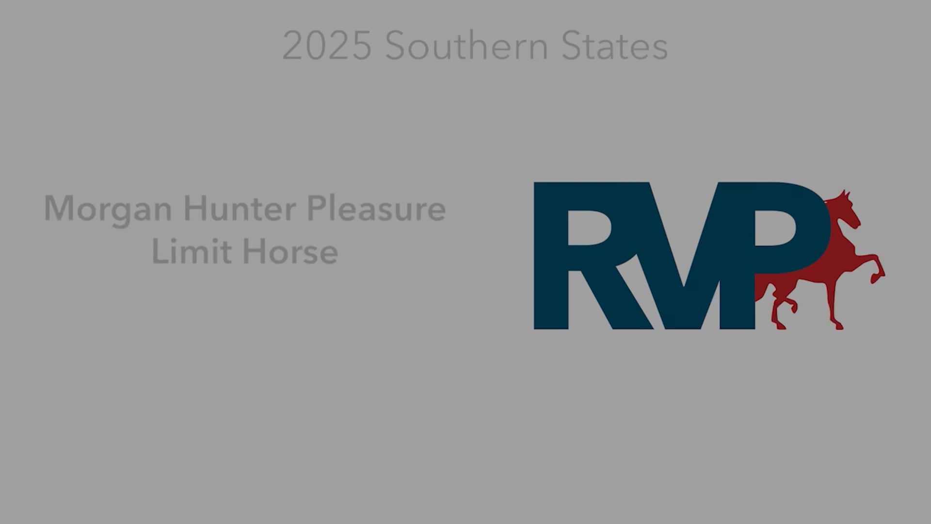 SS25 - Class 125 - Morgan Hunter Pleasure Limit Horse