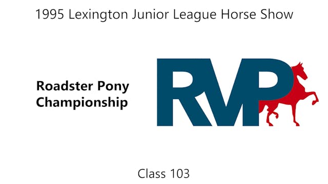 LJL 1995 - Class 103 - Roadster Pony ...