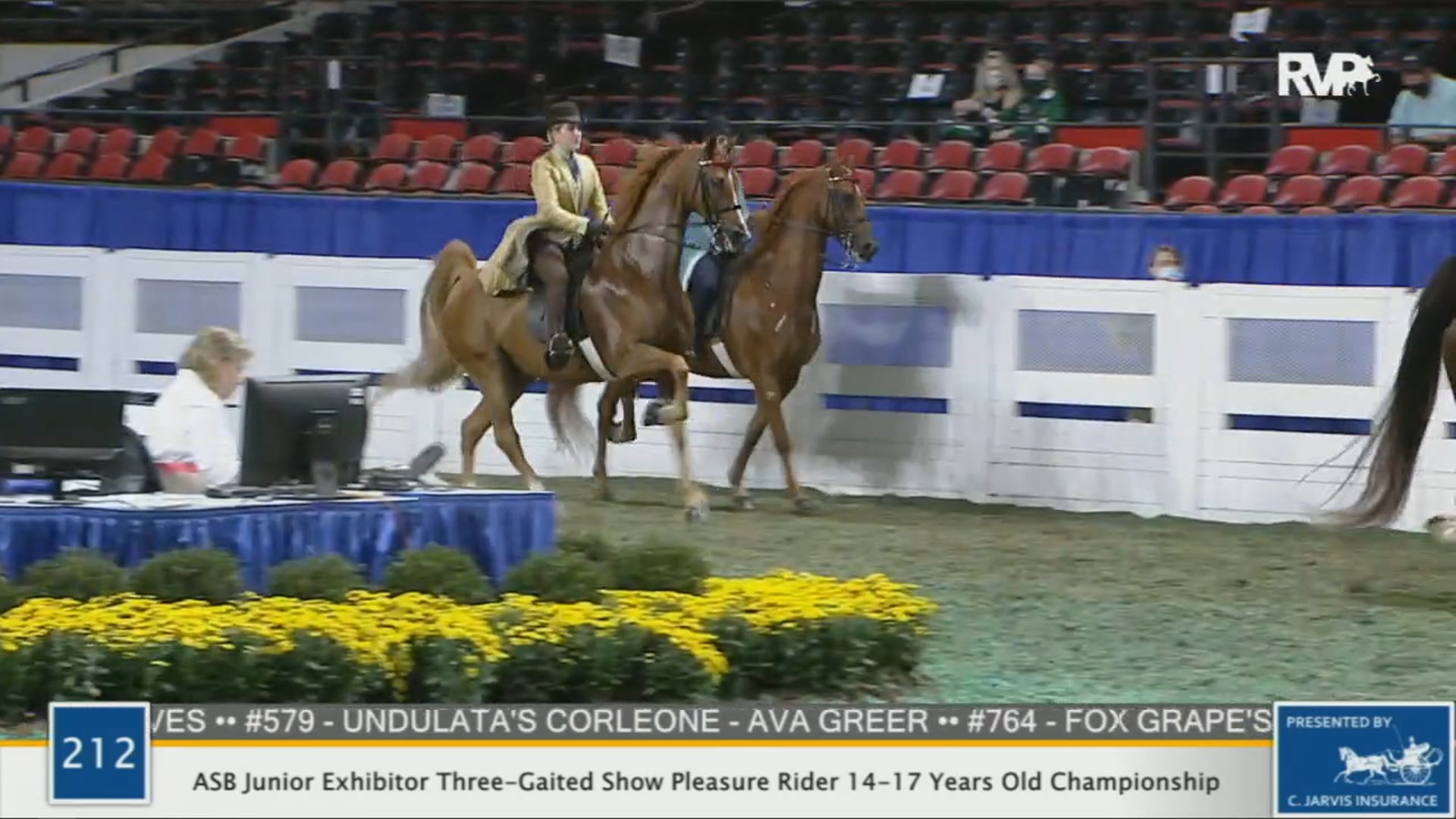 WCHS 2020 Class 212 - ASB Junior Exhibitor Three-Gaited Show Pleasure Rider 14-17 Years Old Championship