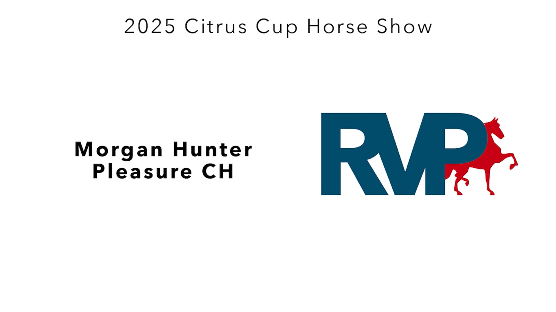 CC25 - Class 150 - Morgan Hunter Pleasure CH