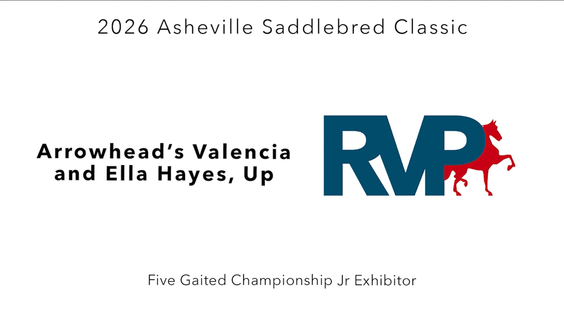 ASC26 - Class 152 - Arrowhead's Valencia and Ella Hayes, Up